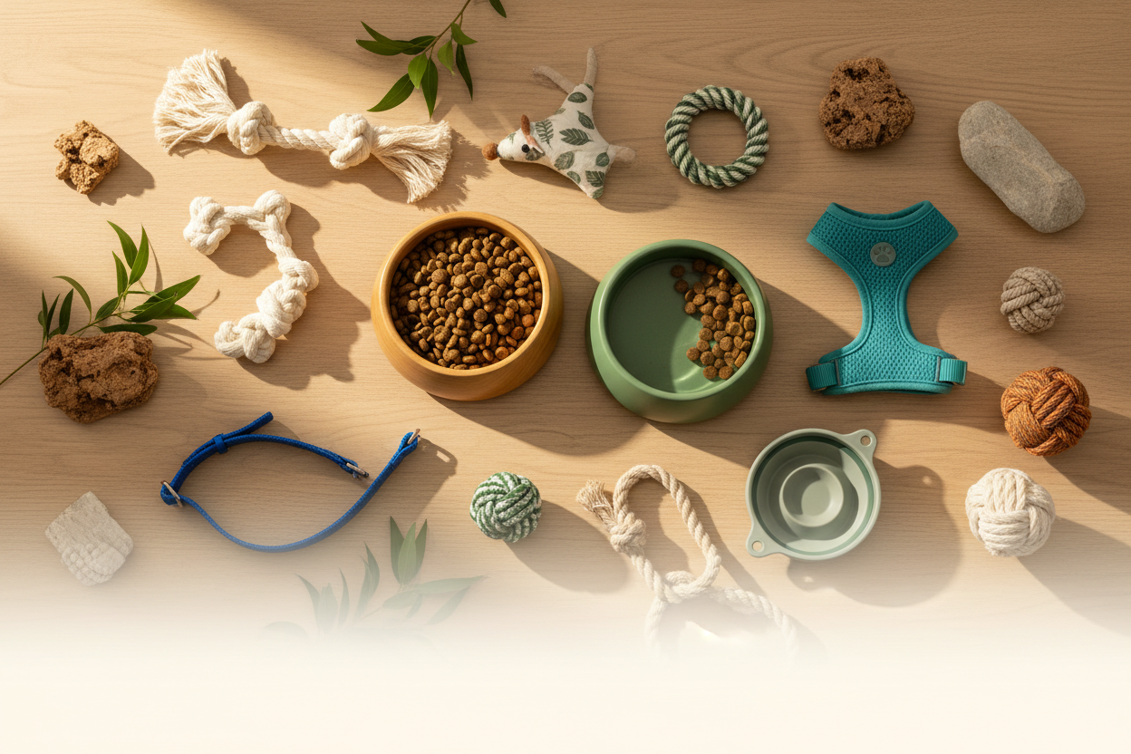 Eco-friendly pet products made from natural and sustainable materials