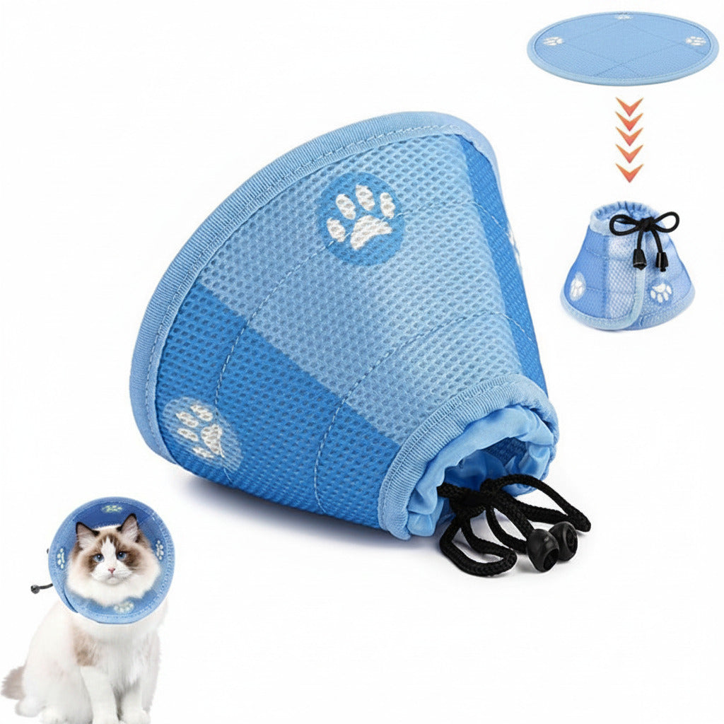 Cat collar - Cat recovery collar - Cat collar - Cat cone - Elizabethan Collars For Cats - Cat Collar - Adjustable - Soft - Size L - Blue