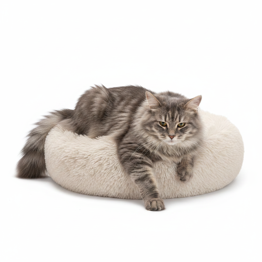 PawfectSnug Calming Plush Hooded Cat & Dog Cave Bed