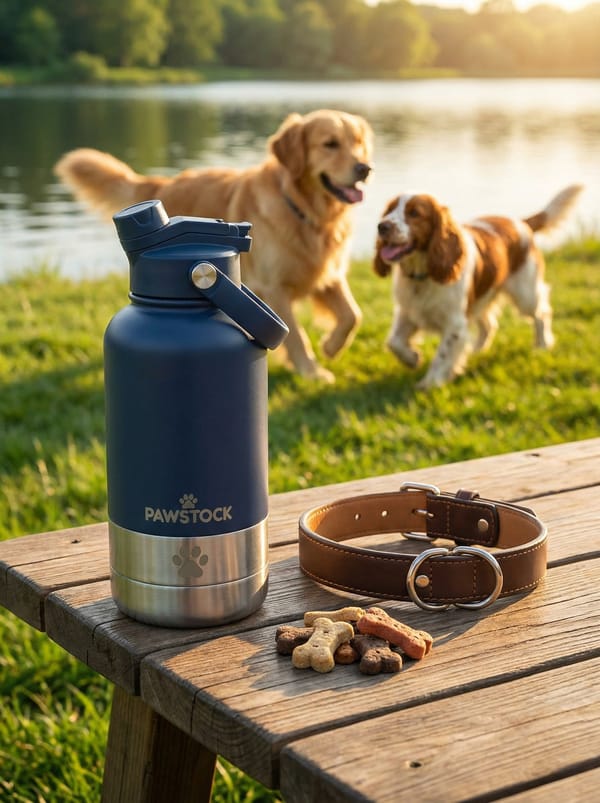 PawfectHydrate 3-in-1 Insulated Travel Bottle with Dual Bowls (1L)