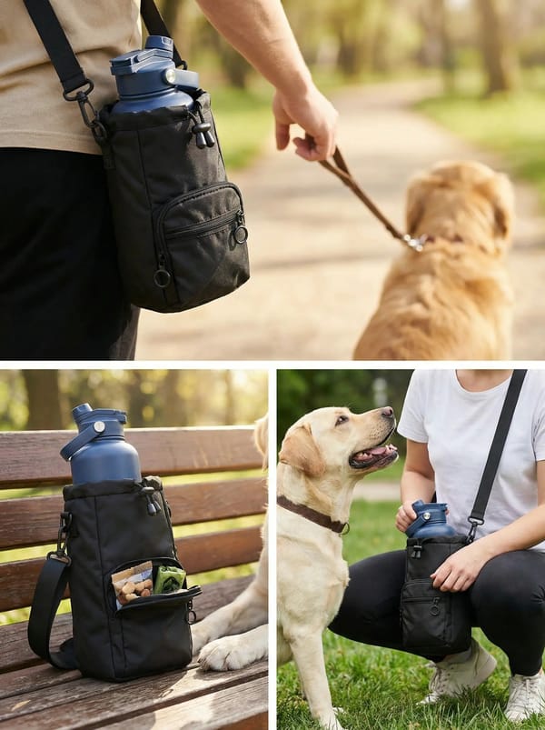 PawfectWalk Dog Water Bottle Carrier Bag