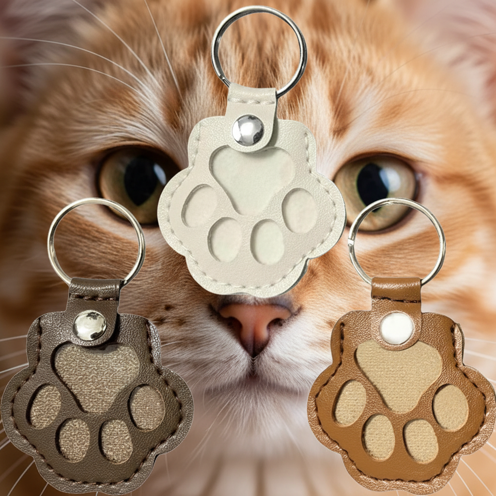 PawfectMemories Leather Pet Hair Keepsake Keychain Pack (3-Piece)