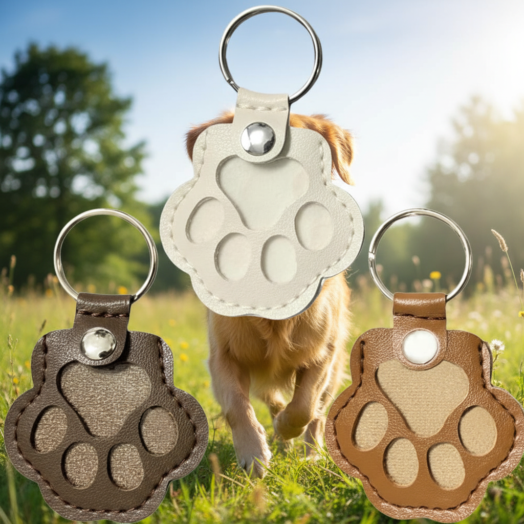 PawfectMemories Leather Pet Hair Keepsake Keychain Pack (3-Piece)