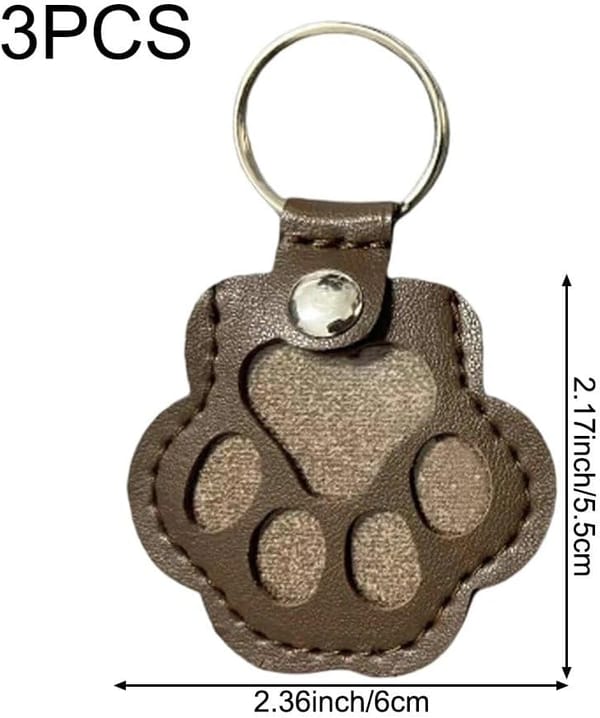 PawfectMemories Leather Pet Hair Keepsake Keychain Pack (3-Piece)