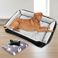 Vaka Navy Dog Bed Pet Cat Calming Floor Mat Sleeping Cave Washable Extra Large 29706