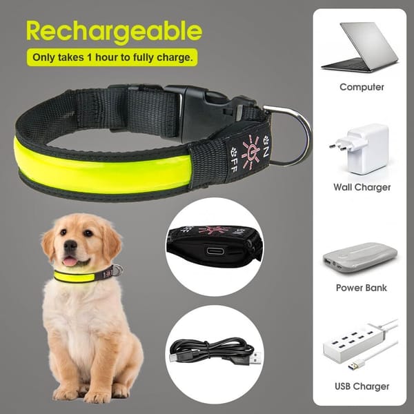 GlowGuard LED Safety Collar for Dogs & Cats