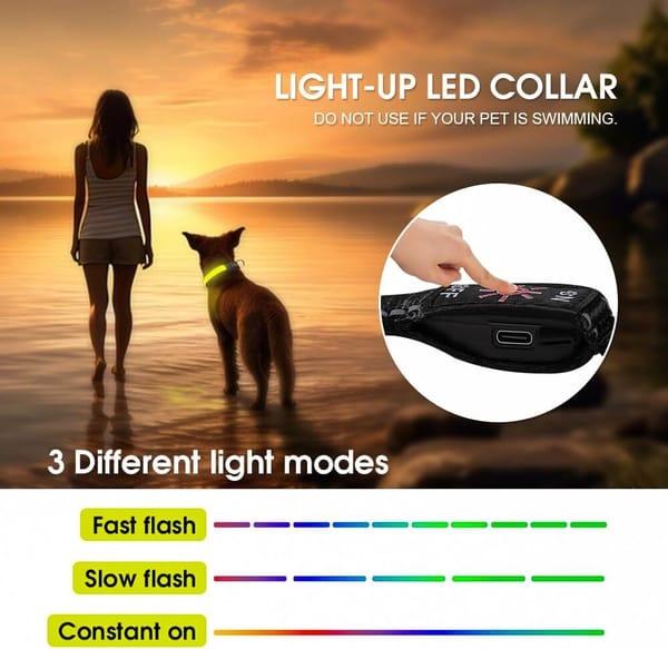 GlowGuard LED Safety Collar for Dogs & Cats