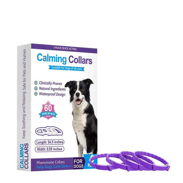 PawfectCalm Natural Essential Oil Dog Calming Collars (4-Pack)