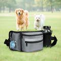 Multi-Function Dog Training Belt Bag with Water Bottle Holder - Grey