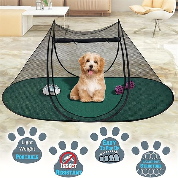 PawfectDen Portable Pop-Up Pet Tent Enclosure