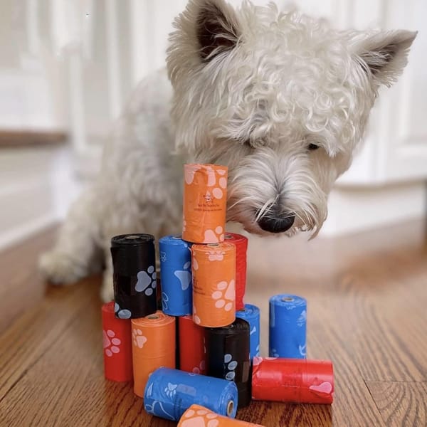 PawfectClean Biodegradable Dog Poop Bags with Bone Dispenser