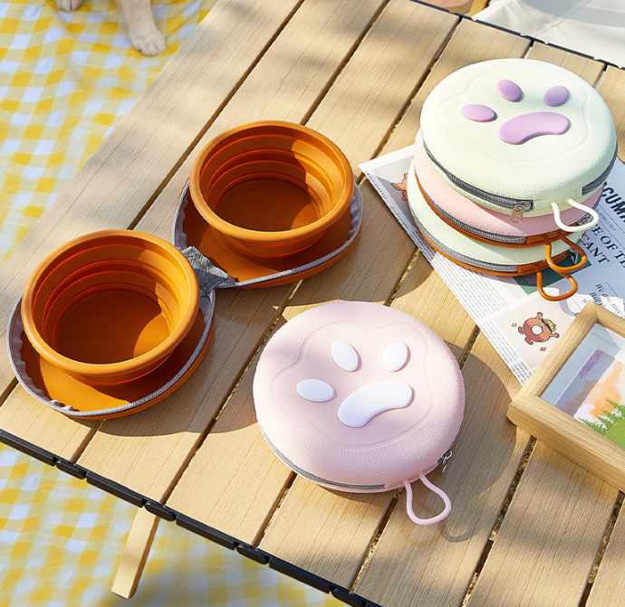 PawfectFeeder Collapsible Double Travel Bowls