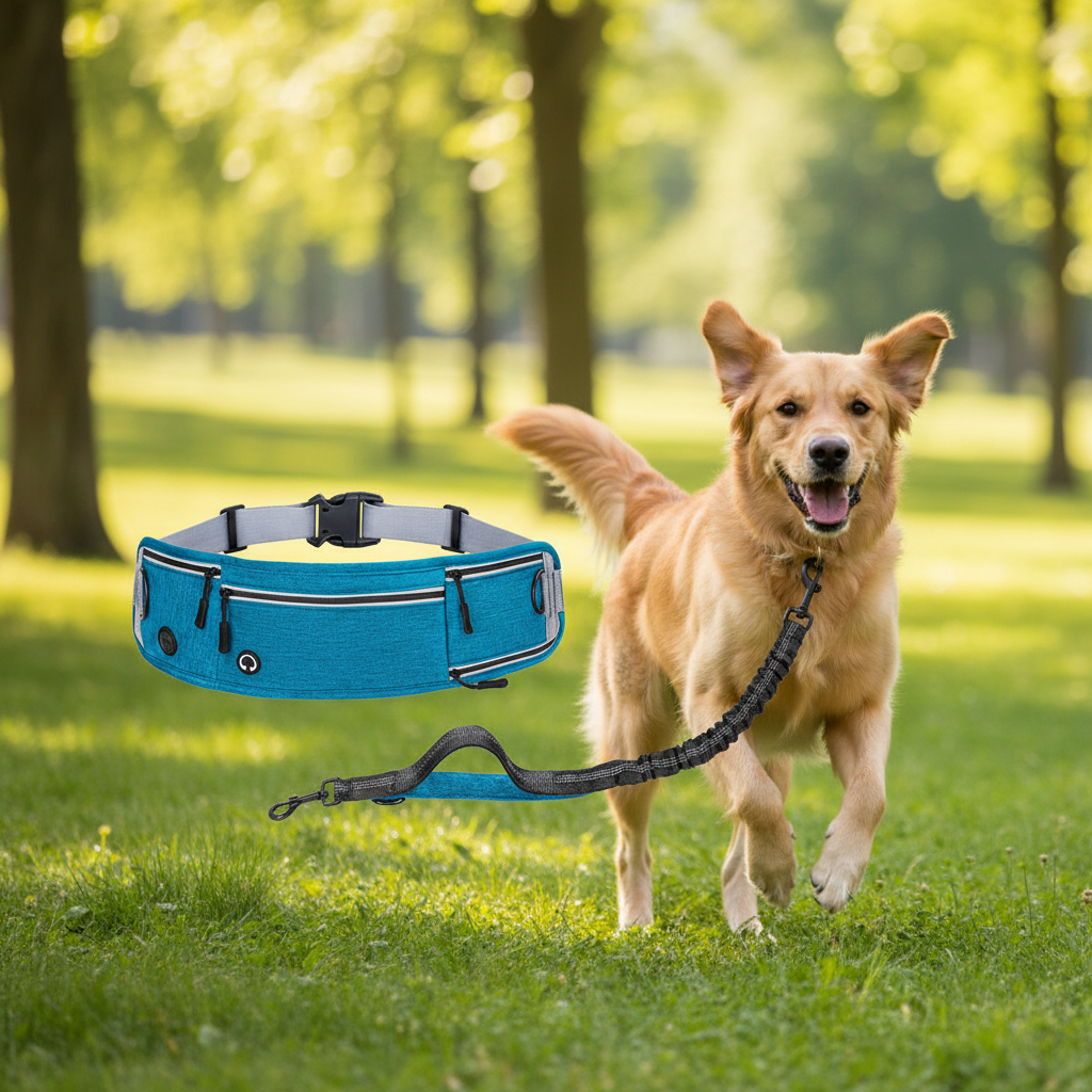 PawfectStride Shock-Absorbing Hands-Free Running Belt & Lead