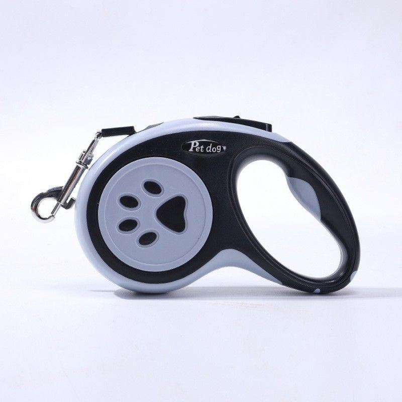 Pet dog retractable leash on a white background
