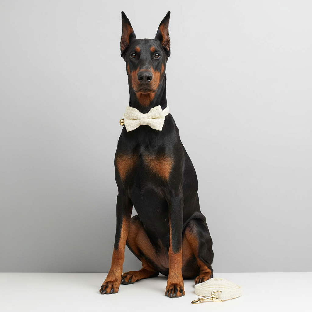 Doberman kreemjas vibu kaelarihma komplektiga