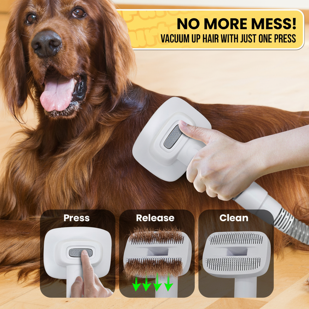 Realistlik koer grooming pildil